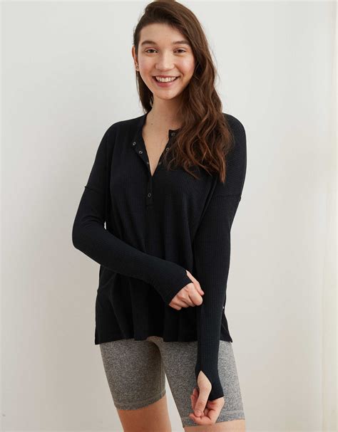 henley long sleeve aerie.